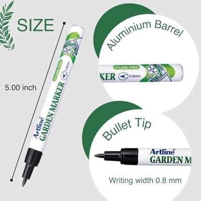 Artline Garden Marker | Water Resistant | Quick Dry Ink Great For Outside Use (4 Markers)