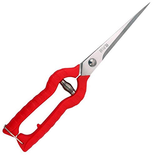 KATUR Garden Rose Pruning Shears Scissors, Professional Hand Pruners Straight Blades Stainless Steel for Flower Arranging, Plant Trimming, Fruit Harvesting (96mm Blade Length) - size: 96mm