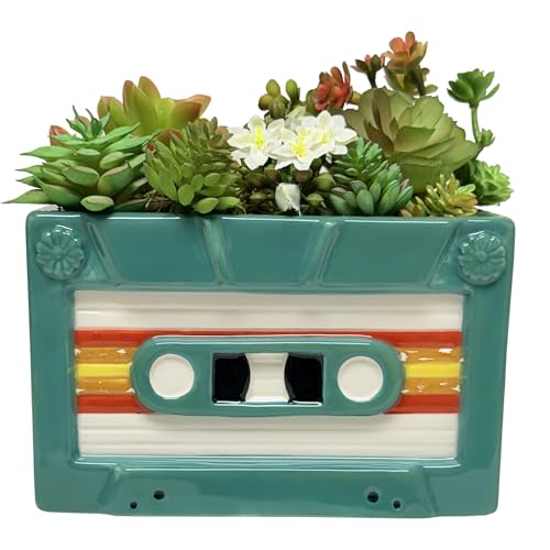 Streamline Imagined Ceramic Flower Planter Pot - Cassette - color: Cassette