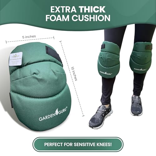 Garden Guru Cushioned Gardening Knee Pads with Adjustable Straps - Soft Inner Liner, Ultra Comfort Padding, Garden Kneelers for Yard Work, Cleaning, Household Chores, Roofing, and More (4 Pack) - size: 4 Pack, style: Ultra Soft Cushion