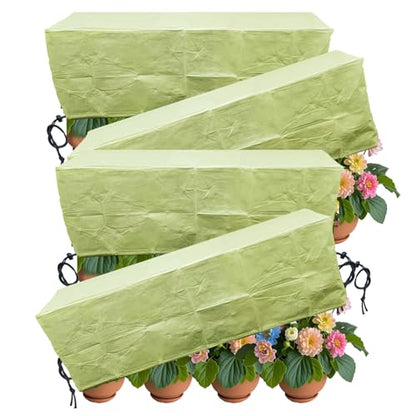 EJW Planter Cover, Plant Covers Freeze Protection,4 Pack 39.3"*17.7"*15.7" Planter Covers for Winter, Frost Cloths for Outdoor Plants, Raised Bed Covers for Winter. - size: 4PCS-39.3*17.7*15.7(inch)