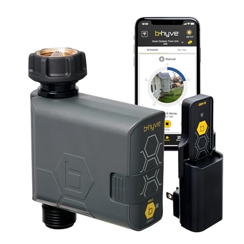 Orbit B-hyve Gen 2 Smart Hose Watering Timer with Wi-Fi Hub - Smart Hose Watering Timer - Wi-Fi System - App Controlled - Weatherproof AA Battery Powered - 90204