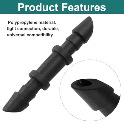 Murtenze 300 Pack Drip Irrigation Barbed Coupling Connectors, 1/4 Inch Barbed Coupling Fittings Drip Line Coupler for Garden Sprinkler System Lawn Greenhouse - size: Coupling-300P