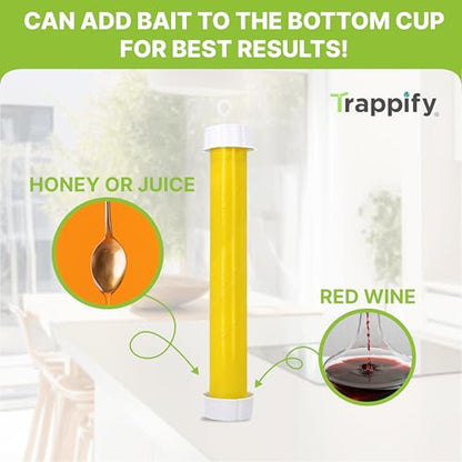 Trappify Hanging Fly Trap & Fruit Fly Traps for Indoors, Yellow, 2 Pack - size: Pack 2