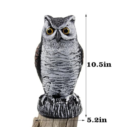 Owl Decoys for Bird Deterrent - Weatherproof Bird Repellent Devices for Outdoor Use - Plastic Owls to Scare Birds Away and Control Garden Pests