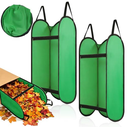 2 Pack Leaf Bag Holder Pop Up Portable Foldable