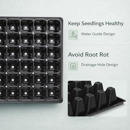 Gardzen 10 Pack 72 Cell Seed Starter Trays - size: 72-Cell