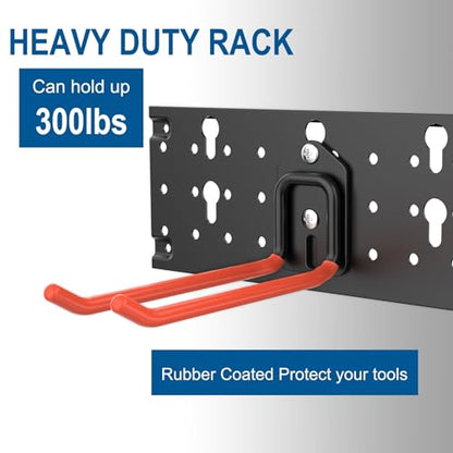 Wallmaster Wall Mount Garage Tool Storage Rack Folding Chair Hangers - size: 8Hooks+3Panels+4MiniBase