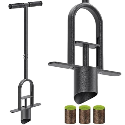 Long Handled Bulb Planter Tool with Rubber Grip - color: 2.9'' wide hole