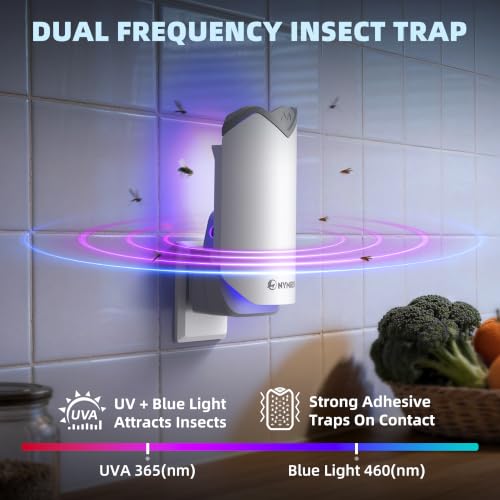 Nymrix Indoor Fly Trap, Plug-in Flying Insect Trap for Fruit Flies & Gnats