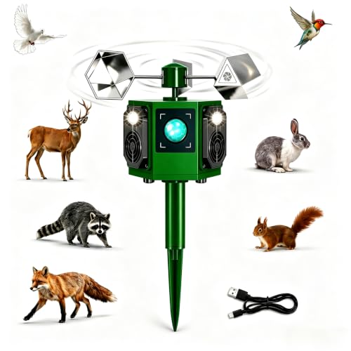 Solar Ultrasonic Bird Repellent Devices Outdoor&Goose Deterrents for Yard