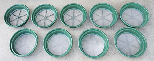 SE 9-Piece Patented 13.25-Inch Wide Stackable Sifting Pan Set for Gold Prospecting with Stainless Steel Mesh - GP2-9 SET - size: 9 Pieces, style: Pans