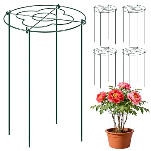 4 Pcs Peony Cages and Supports, 13"x31.5" Plant Supports for Outdoor Plants