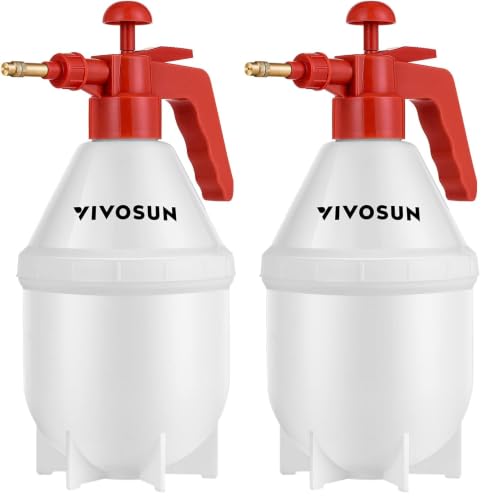 VIVOSUN 27oz Pump Sprayer, Handheld Garden Water Sprayer Bottle (Pack of 2) - color: Red, size: 27oz (Pack of 2)