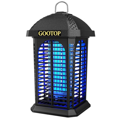 Bug Zapper Outdoor, 4200V Electric Mosquito Zapper, Bug Zapper Outdoor, Fly Traps, Fly Zapper, Mosquito Killer Indoor 3 Prong Plug, 90-130V, ABS Plastic Outer - color: JY-Black