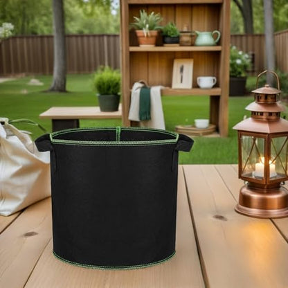 DOITOOL 6pcs Non-Woven Fabric Grow Bags with Handles 4 Gallon Plant Nursery Pots for Indoor and Outdoor Vegetable Seedlings Breeding
