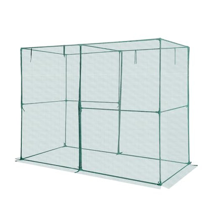VEVOR Crop Cage, 7.8 x 3.9 x 5.9 ft Plant Protection Tent with Zippered Door, Wind-Resistant Tall Crop Cage, Easy to Install, Outdoor Raised Bed Cover, Tomato Plant Netting for Garden Patio Lawn - style: 7.8 x 3.9 x 5.9Ft-Square