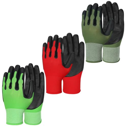 3 Pairs Gardening Gloves for Men Women