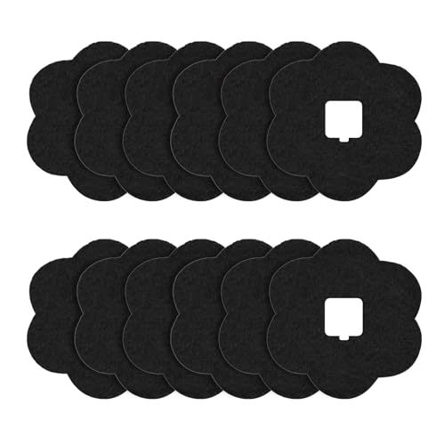 ENLOY 7.2 Inch Universal Trash Can Charcoal Filters Replacements 12 Pack - color: Flower (7.2 Inch)