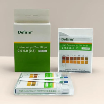 pH Test Strips Paper 0.0-6.0, Acidic pH Test Strip Paper Specially, Home Usage, Water Test, Kombucha and Fermentation, Drink Test
