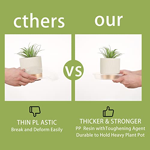 Plant Saucer 6 Pack of 6 inch, Plant Trays for Pots, Plant Drip Trays Saucers - color: Clear, size: 6"(6Pack)