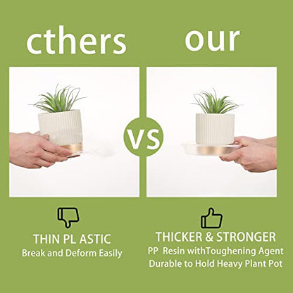 Plant Saucer 6 Pack of 6 inch, Plant Trays for Pots, Plant Drip Trays Saucers - color: Clear, size: 6"(6Pack)