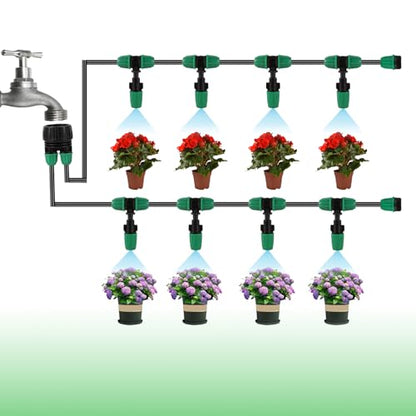 1/4" Lock Barbed Misting Cooling Drip Irrigation System - size: Medium Drip Irrigation Kit