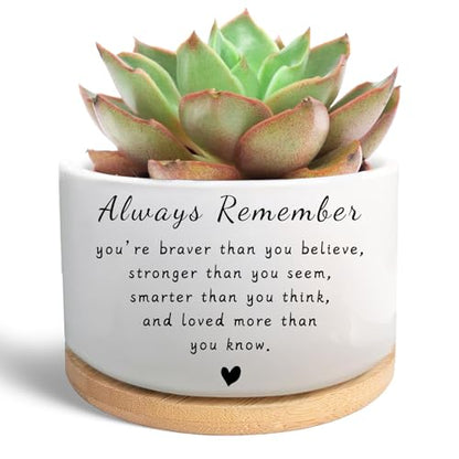 Inspirational Gifts for Women, Succulent Plant Pot (Plants Not Included) - style: Always remember