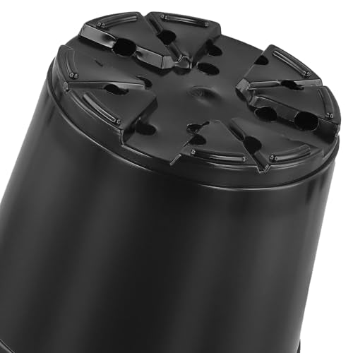 MOUYAT 30 Pcs 1 Gallon Nursery Pots for Plants, 6.5 inch Soft Flexible Plastic Plant Pots with Drainage Holes, Nursery Seedling Pots for Transplanting, Plantings, Black
