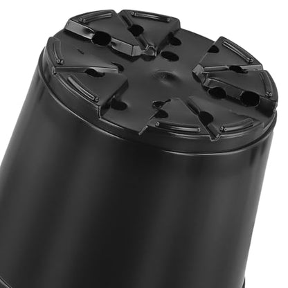 MOUYAT 30 Pcs 1 Gallon Nursery Pots for Plants, 6.5 inch Soft Flexible Plastic Plant Pots with Drainage Holes, Nursery Seedling Pots for Transplanting, Plantings, Black