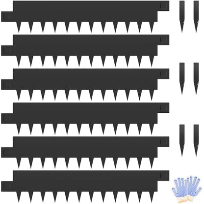 Metal Garden Edging 12 Inch Tall,Steel Landscape Edging 6 Packs - size: 12 inch