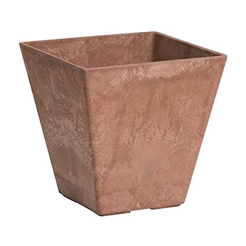 Novelty Artstone 35069 Ella Square Planter, Rust 6" - color: Rust, size: 6"