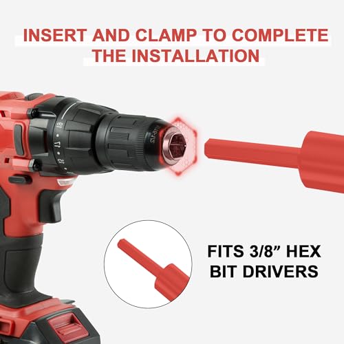 Auger Drill Bit for Planting - 4" X 12" Heavy-Duty Garden Auger Spiral Drill Bit - Bulb Planter Tool & Auger Post Hole Digger - 3/8" Hex Drive Drill - size: 4"x12"(Red)