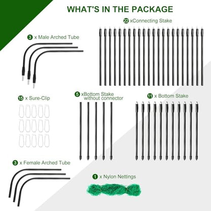 Cucumber Trellis for Raised Bed, 63" Hx63 L, Black - size: 5 x 2 x 5 ft, Arch Tunnel, Black