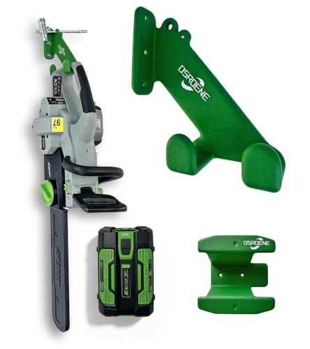 Chainsaw Hanger, 1 Pack Chainsaw&Battery Wall Mount, Chain Saw Storage Rack - color: Green 1 Pack