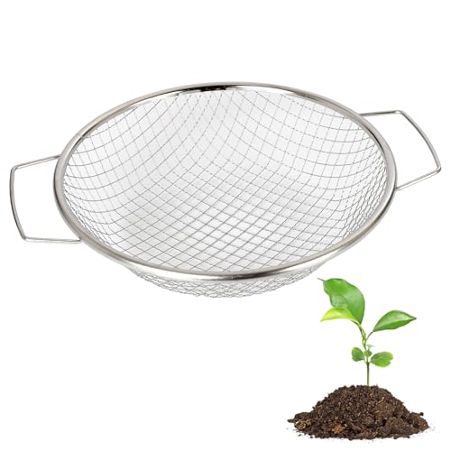 304 Stainless Steel Soil Sifter for 5 Gallon Bucket 3/8" Mesh Garden Sieve - size: 3/8 in (2 Mesh)