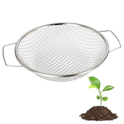 304 Stainless Steel Soil Sifter for 5 Gallon Bucket 3/8" Mesh Garden Sieve - size: 3/8 in (2 Mesh)