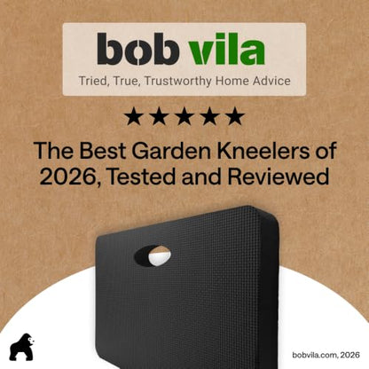 GORILLA GRIP® Extra Thick Foam Kneeling Pad for Gardening, 17.5x11 Black - color: Black