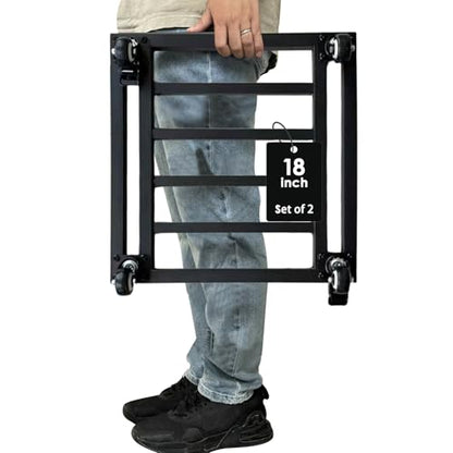 18" Metal Plant Caddy with Wheels Heavy Duty,Square Large Plant Stand Indoor Outdoor Use,Rolling Plant Dolly with Industrial Casters,Rust-Proof Black Plant Tray for Large Planters Pots,2-Pack - size: 18 Inch-2 Packs