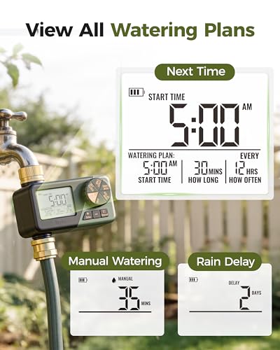 Diivoo Brass Irrigation Timer, Faucet Timer for Outdoor Watering - size: 1 Zone