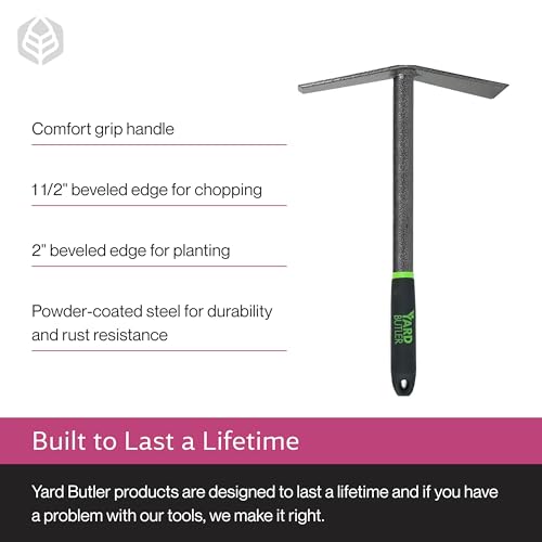 Yard Butler Terra Garden Hand Mattock, Rust-Resistant - style: Mattock