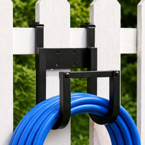 Fence Hose Hanger for Outside, Hanging No Drill Garden Hose Holder
