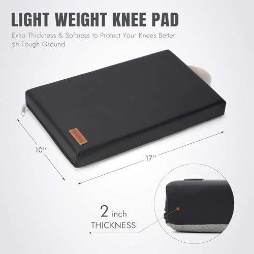 HappyPicnic Waterproof Garden Kneeling Pad, 2in Thick, Black, 1 Pack - color: Black