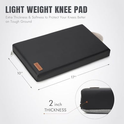 HappyPicnic Waterproof Garden Kneeling Pad, 2in Thick, Black, 1 Pack - color: Black