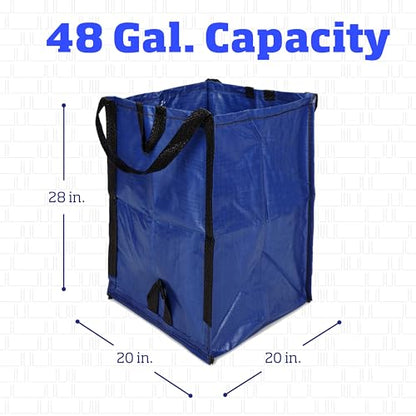 DURASACK Heavy Duty Home and Yard Bags, Blue , 3 Pack - color: Blue