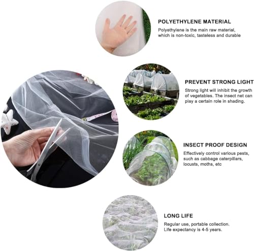 Garden Netting, Barrier Netting Plant Cover for Thicken Mosquito Garden Mesh Net Covers for Protect Plant Vegetable Fruits Flower（10x50 ft） - size: 10x 50 ft