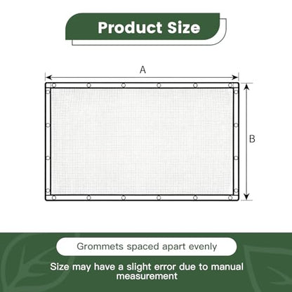 20 x 30 FT 45% Heavy Duty Shade Cloth Mesh Tarp - size: 45% - 20 x 30 FT