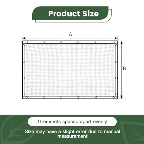10 x 12 FT 45% Heavy Duty Shade Cloth Mesh Tarp - size: 45% - 10 x 12 FT