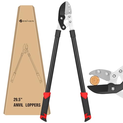 Yesker 29.5" Loppers Heavy Duty Tree Trimmer Sharp Anvil Blade Bypass Loppers up to 1.6 Inch Dia Cut Capacity Compound Action System Limb Branch Cutter Ideal for Tree Trimming Garden Maintenance - size: 29.5" Loppers