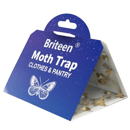 Pantry Moth Traps 10-Pack Safe and Effective for Food and Clothing- Glue Traps with Pheromones for Wool Closet Carpet Food and Cupboard K05 - color: Blue